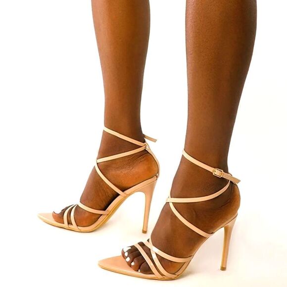 (41-1905) 🔥3/$20🔥  Mysoft Women's Sexy Pointed Toe Strappy  Sz 8 - Picture 1 of 11